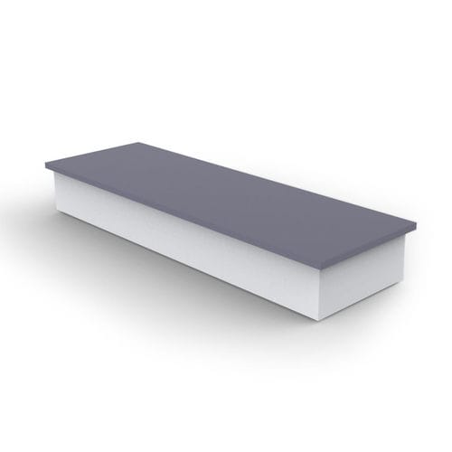 Moderne Bank für den öffentlichen Raum - TRIBECA 30 F - PLANTERWORX - Aluminium / Edelstahl / COR-TEN®-Stahl