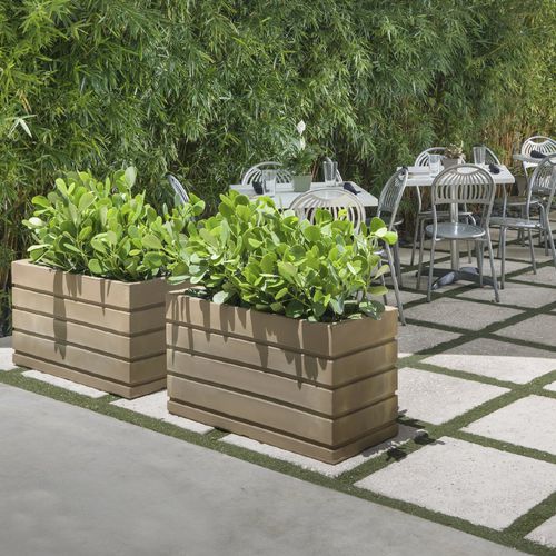 Kunststoff-Pflanzkübel - ELLIS - CRESCENT garden - rechteckig / modern / für Gewerbegebrauch