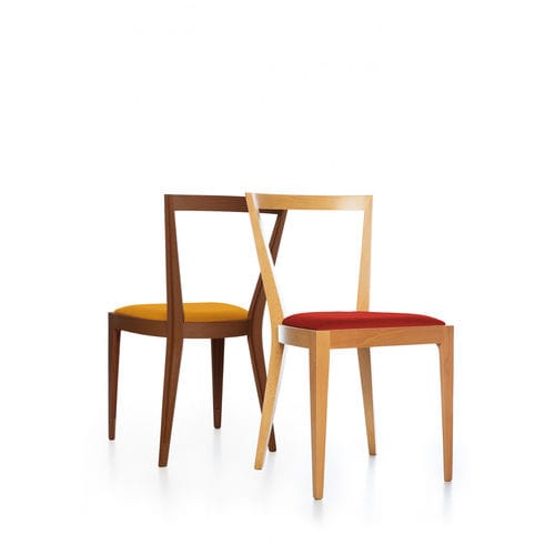 Moderner Stuhl - PONTI 940 - BBB Italia - für den Innenraum / Stoff / Gestell aus Holz