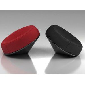 Sessel / originelles Design - SPIN - BBB Italia - Leder / Metall / ABS