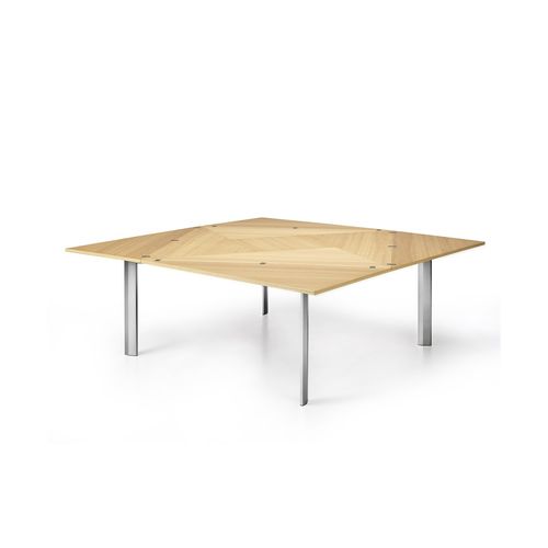 Moderner Tisch - SQUARE2SQUARE - BBB Italia - Aluminium / Gestell aus Aluminium / quadratisch