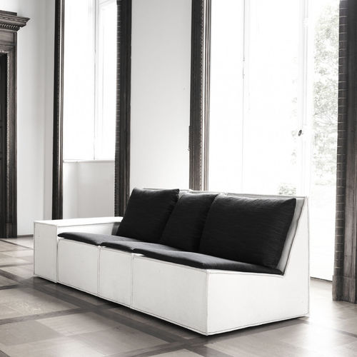 Modernes Sofa - EMMA - BBB Italia - Polyurethanschaum / weiß / schwarz