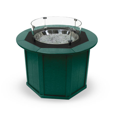 Moderner Couchtisch - FTC38 - URBANDESIGN - Recyclingkunststoff / rund / mit Bioethanol-Brennkammer