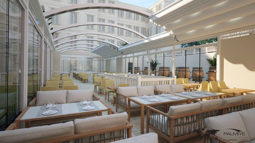 Selbsttragende Pergola - CROWN - SARL ELEGANCE STORES - Aluminium / PVC