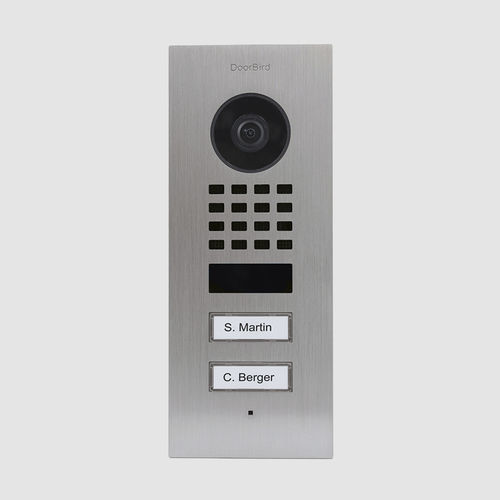 Unterputz-Türstation - D1102V - DoorBird - gebürsteter Edelstahl / Wohnbereich / Einbau