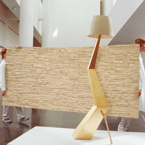 Dekorplatte für Wand - M099 OCHER LAJA STONE - KA Coverings - leicht / Polyester / Glasfaser