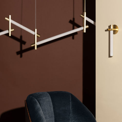 Moderne Wandleuchte - BAMBOU SCONCE - ATELIER DE TROUPE - für den Innenraum / Messing / geblasenes Glas