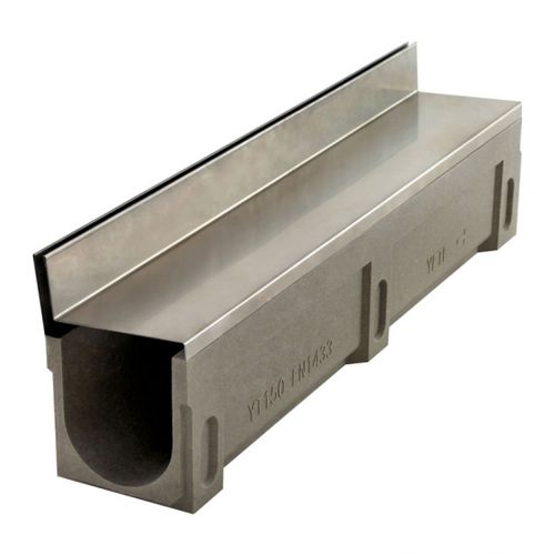 Abflussrinne / seitliche Schlitz - YT250-U20250 - Fujian Yete Industry Co.,Ltd. - Polymerbeton / galvanisiertem Stahlgitter / Edelstahlgitter