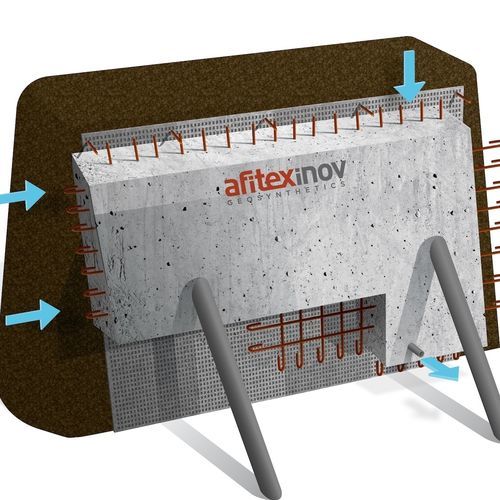 Drainage-Folie / Vlies - ALVEODRAIN F - Afitexinov - Polypropylen / Schutz / zur Filtrierung