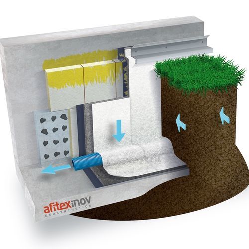 Thermoisolierung - SOMDRAIN RT5 - Afitexinov - expandiertes Polyurethan (PUR) / steife Platten / Außen
