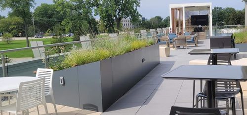 Metall-Pflanzkübel - KITSAP - Tournesol SITEWORKS - Edelstahl / Stahl / modulierbar