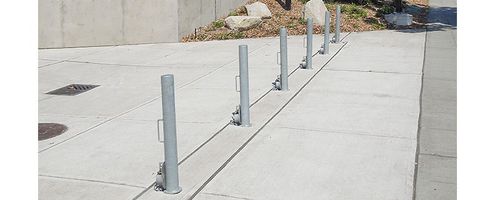 Fußgänger-Sperrpfosten - SIMPLE - Tournesol SITEWORKS - abnehmbar / verzinkt