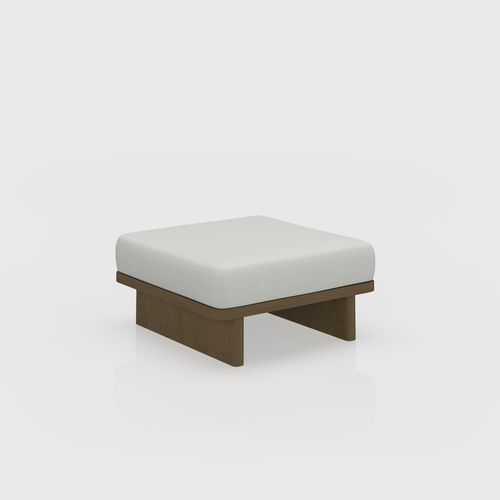 Modernes Sitzkissen - Puff Sahara - Tidelli - Stoff / Holz / quadratisch