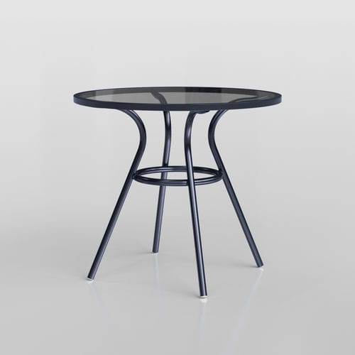 Moderner Esstisch - Marina - Tidelli - Glas / lackiertes Aluminium / Gestell aus lackiertem Aluminium
