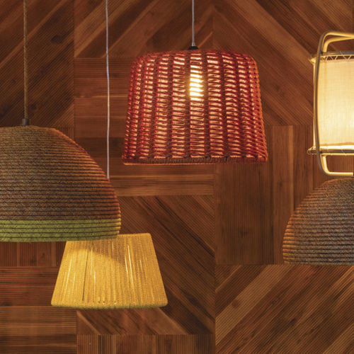 Hängelampe - Kauai  - Tidelli - Aluminium / Kordel / modern