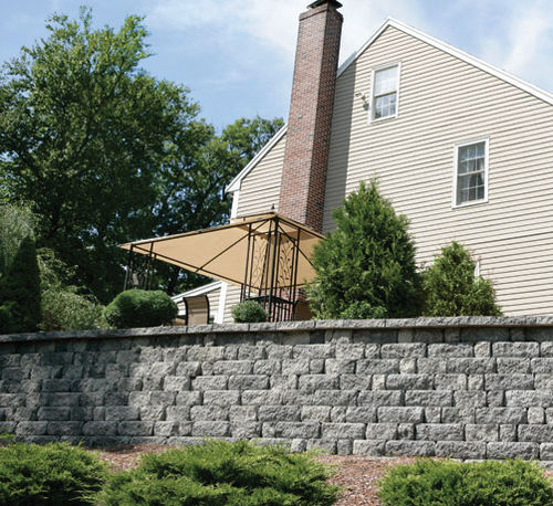 Massiv-Betonstein - HARINGTON - PAVESTONE - für Gartenzäune / für Stützmauer / Steinoptik