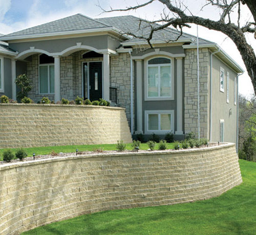 Massiv-Betonstein - REGAL STONE - PAVESTONE - für Stützmauer / Steinoptik