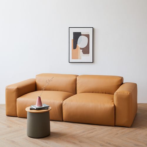 Modernes Sofa - DEEP  - PORVENTURA - Kunstleder / braun / Contract