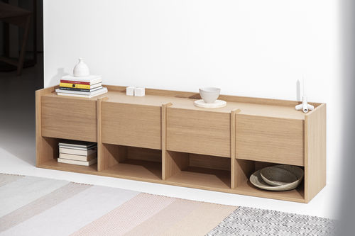 Modernes Fernsehmöbel - MIES L  - PORVENTURA - lowboard / für Hotelzimmer / Eiche