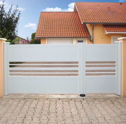 Einflügeliges Tor - INOUÏ - KSM PRODUCTION - Schiebe / thermolackiertes Aluminium / mit Stangen