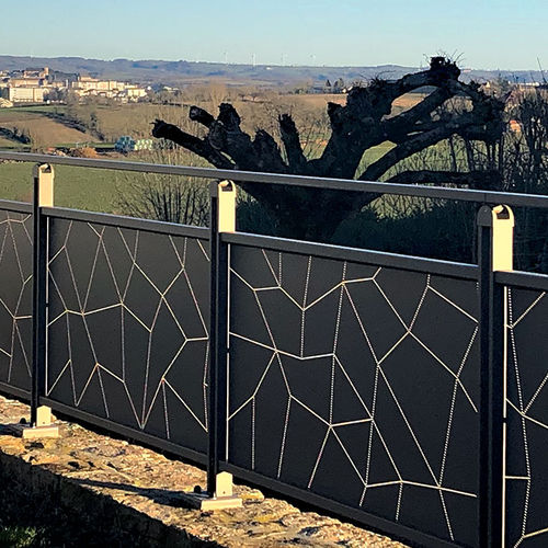 Aluminium-Geländer - BOSPHORE - KSM PRODUCTION - Platten / für Außenbereich / für Treppen