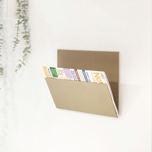 Moderner Zeitschriftenständer - basic - 3S design - für Privatgebrauch / pulverbeschichteter Stahl / schwarz