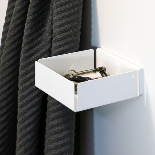 Wandmontierter Seifenhalter - B11 • basic - 3S design - pulverbeschichteter Stahl / Magnet / schwarz