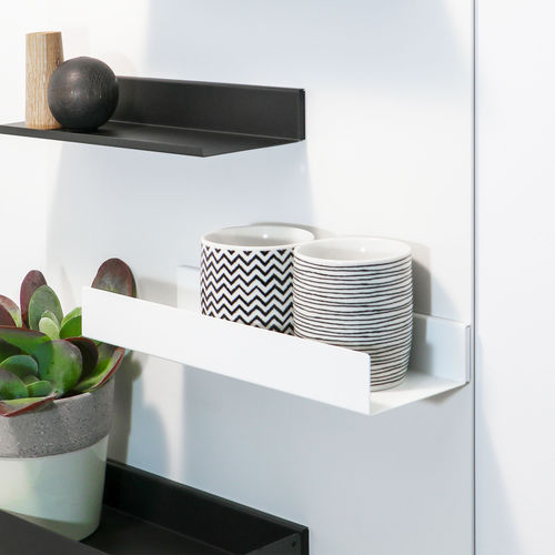 Wandmontiertes Regal - U30 • basic - 3S design - minimalistisch / pulverbeschichteter Stahl / für Büro