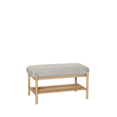 Moderne Bank - Kindly - Hübsch A/S - Eiche / Stoff / Polyester