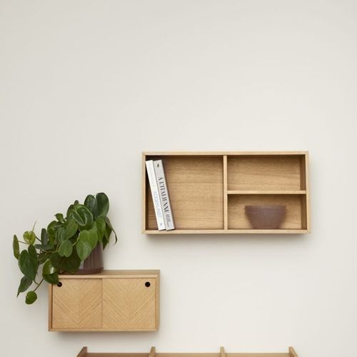 Wandmontiertes Regal - Collect - Hübsch A/S - modern / Eiche / MDF
