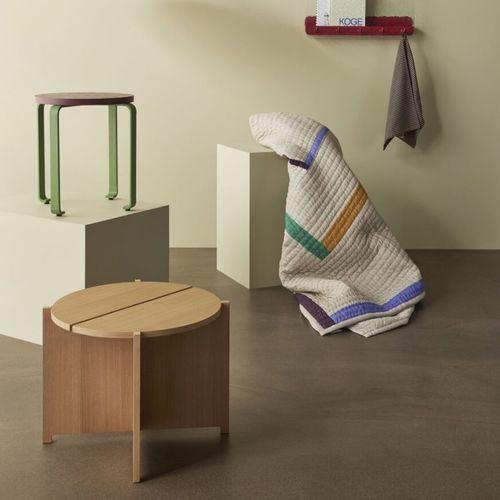 Beistelltisch / minimalistisches Design - Dash - Hübsch A/S - Eiche / MDF / Holzfurnier