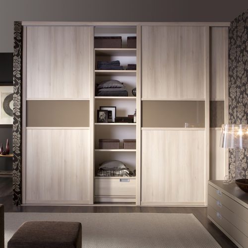 Moderner Kleiderschrank - VICEVERSA  - Noteborn BV - lackiertes Holz / Glas / Aluminium