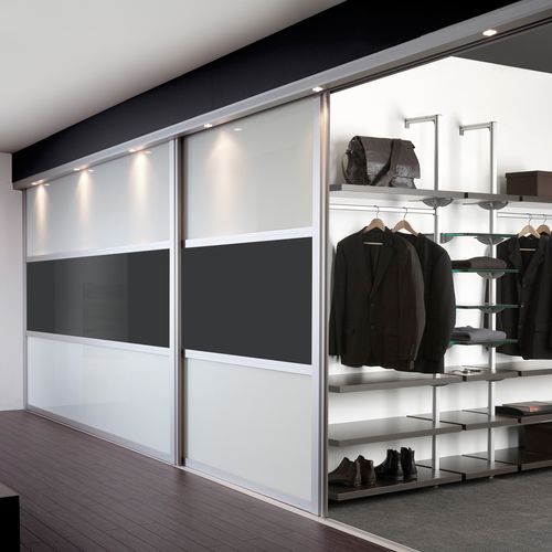 Moderner begehbarer Kleiderschrank - SPLIT - Noteborn BV - Aluminium / mit Schiebetür