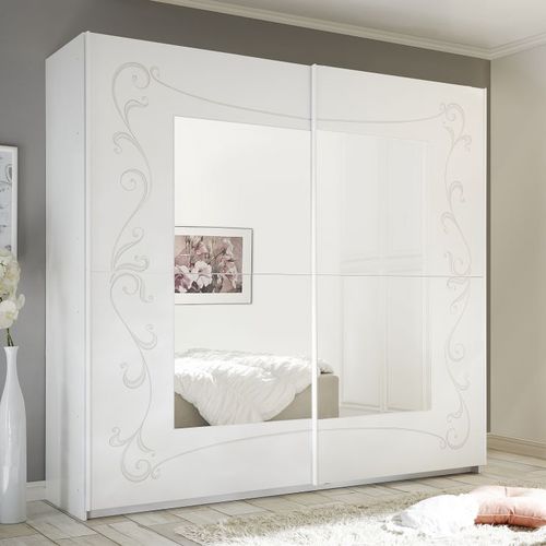 Klassischer Kleiderschrank - SOLER - LC spa - Metall / mit Schiebetür / mit Spiegel