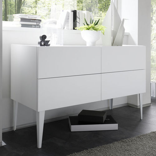 Sideboard mit hohen Beinen - REX - LC spa - modern / Eiche / weiß