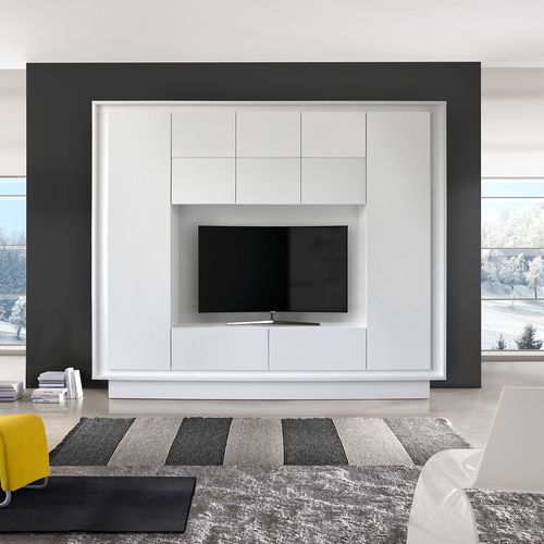 Modernes Fernsehmöbel - SKY - LC spa - Eiche / weiß