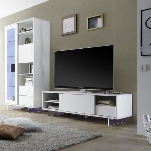 Modernes Fernsehmöbel - ALADIN - LC spa - melaminbeschichtet / weiß