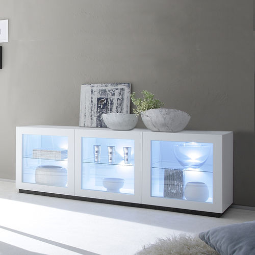 Modernes Sideboard - REX - LC spa - Eiche / Wenge / Glas