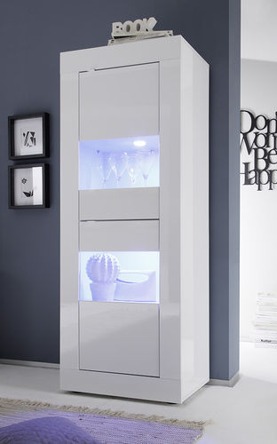 Moderner Geschirrschrank - BASIC - LC spa - Eiche / Glas