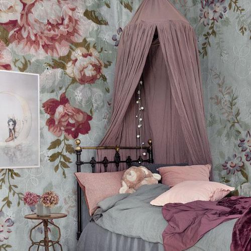Vintage-Tapete - BLOSSOM - Mr Perswall - Vlies / Blumenmotive / monochrom