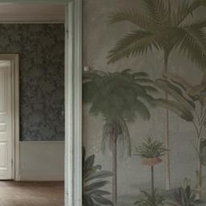 Vintage-Tapete - VINTAGE PALMS - Mr Perswall - Naturmotiv / Tapetenoptik / grün