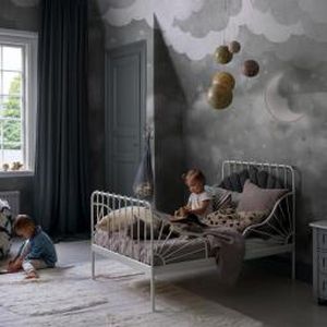 Moderne Tapete - STARS IN THE SKY - Mr Perswall - Szenen / Tapetenoptik / grau