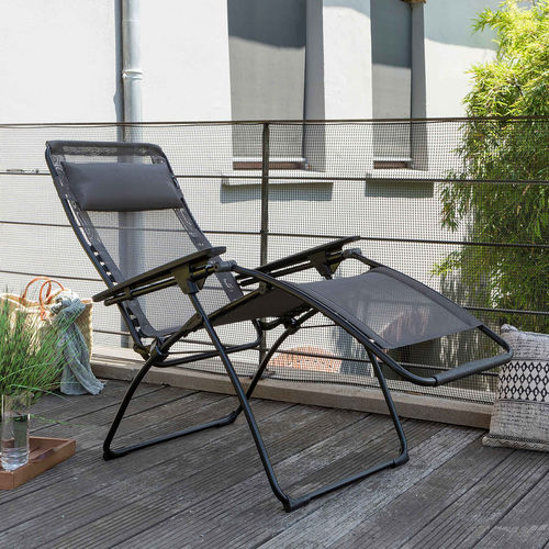 Moderner Relaxsessel - Futura  - Lafuma Mobilier - Batyline® / Stahl / mit Kopfstütze