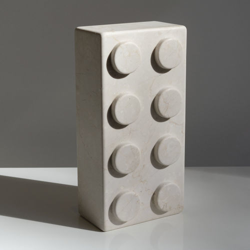 Marmorskulptur - BRICK 8 - Botticino  - San Polo Art Gallery | Contemporary Art & Design i - freistehend / für Kunstgalerien / beige