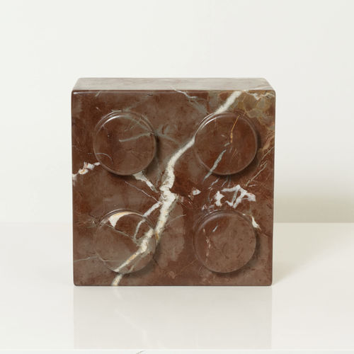 Marmorskulptur - BRICK 4 - Valentine Red - San Polo Art Gallery | Contemporary Art & Design i - freistehend / für Kunstgalerien / rot