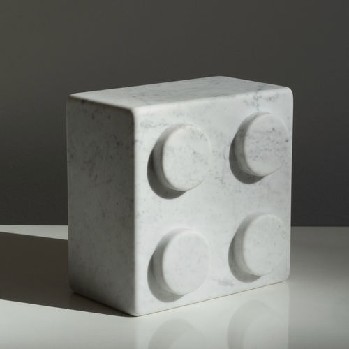 Marmorskulptur - Brick 4 - Calacatta Oro - San Polo Art Gallery | Contemporary Art & Design i - für Außenbereich / Garten / handgefertigt