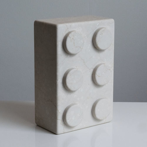 Marmorskulptur - Brick 6 - Botticino - San Polo Art Gallery | Contemporary Art & Design i - für Außenbereich / Garten / maßgefertigt