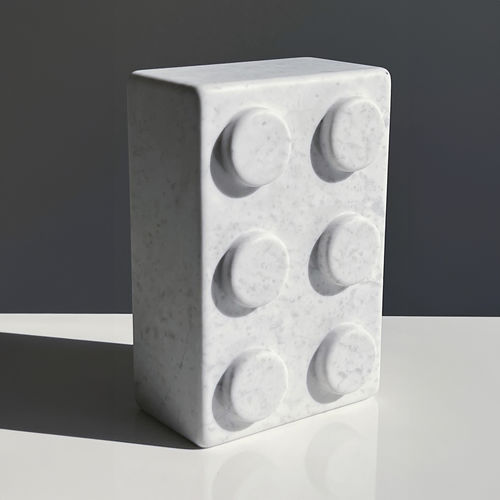 Carrara-Marmor-Skulptur - BRICK 6  - San Polo Art Gallery | Contemporary Art & Design i - freistehend / für Kunstgalerien / weiß