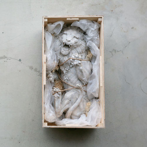 Holzskulptur - Box n° 5 - Leone Nemeo, 2017 - San Polo Art Gallery | Contemporary Art & Design i - aus Jesmonite / Kordel / handgefertigt