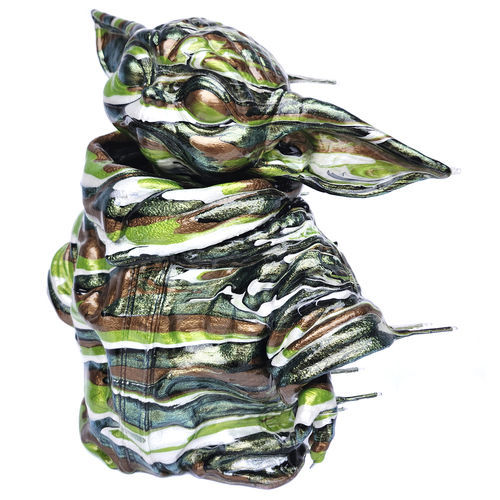 Metallskulptur - Blown Away Grogu - San Polo Art Gallery | Contemporary Art & Design i - Harz / Ton / Acryl